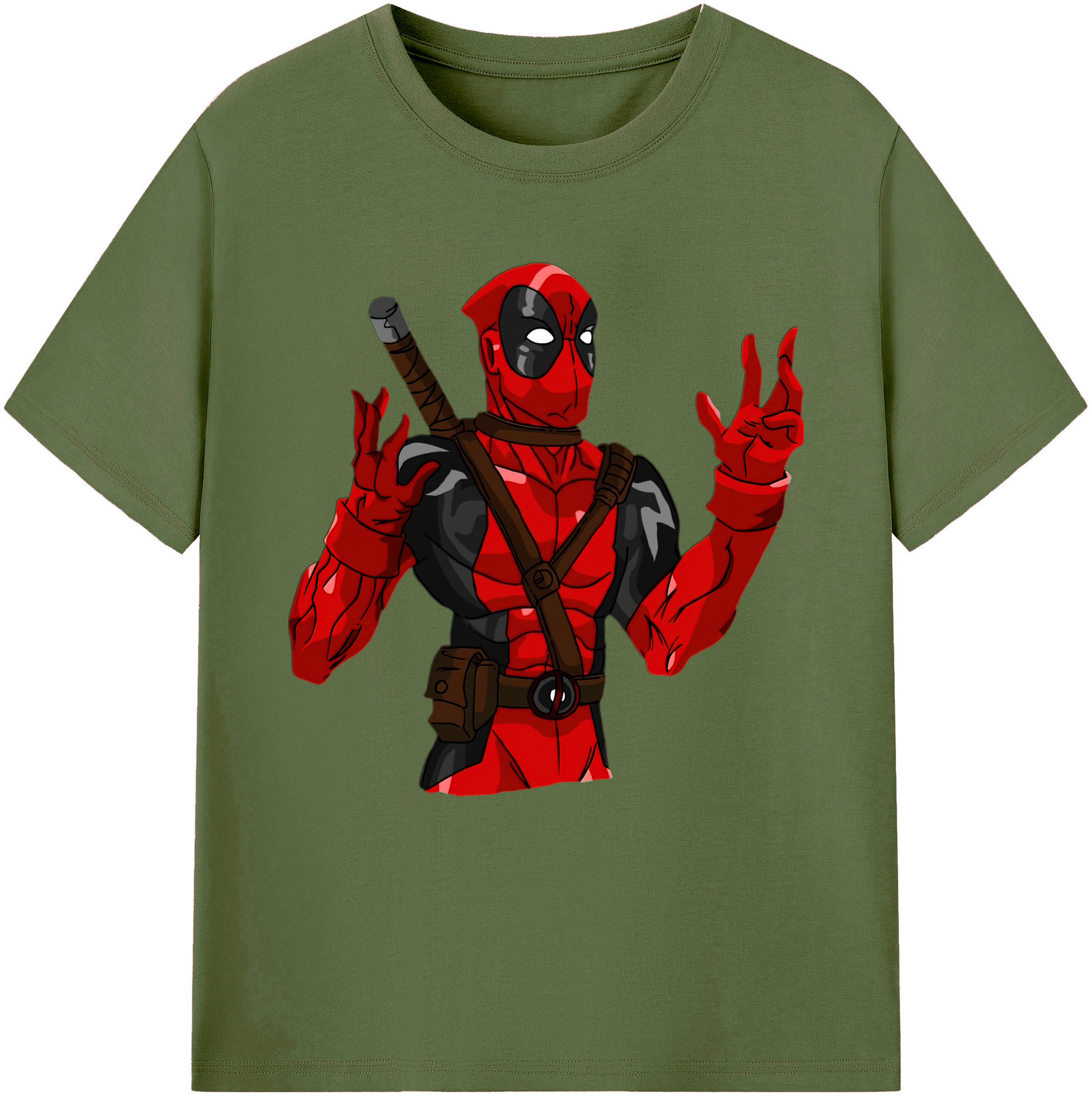 （画像用） Deadpool デッドプール 綿100％半袖Tシャツ（フロントプリント）